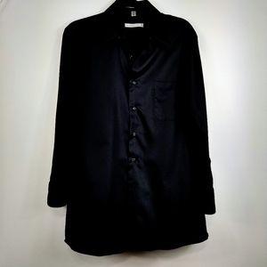 Sold Geoffrey Beene Men Black Dress Shirt Size L